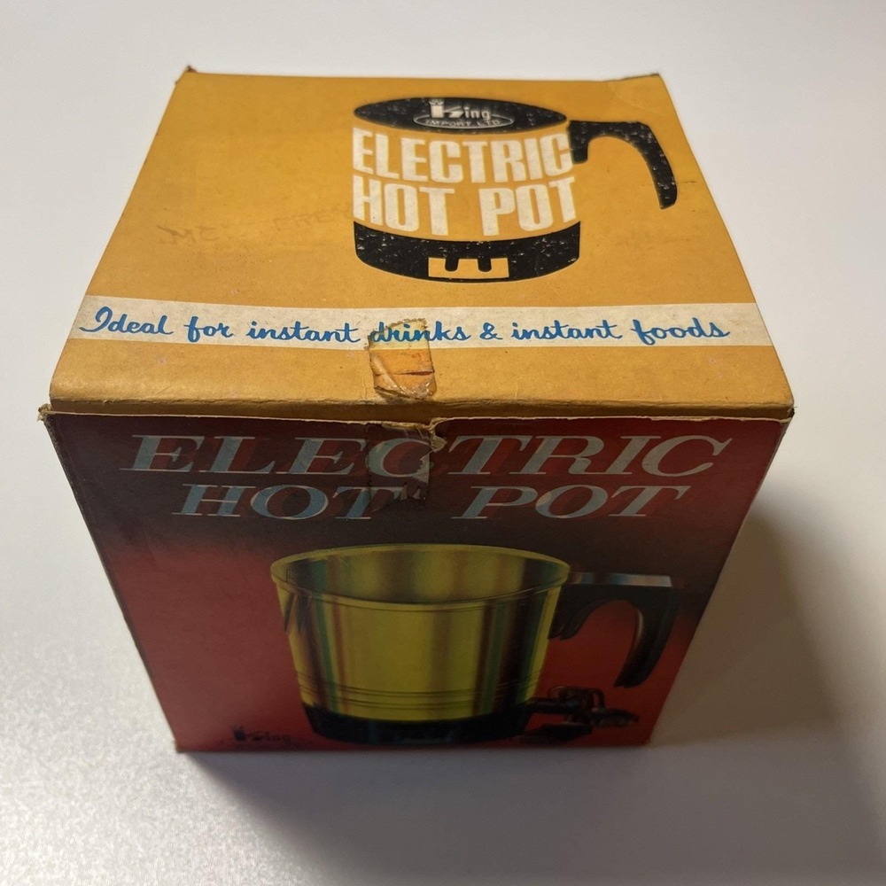 Vintage‎ King Import Ltd Electric Hot Pot Harvest Gold Aluminum 400W No 401-122